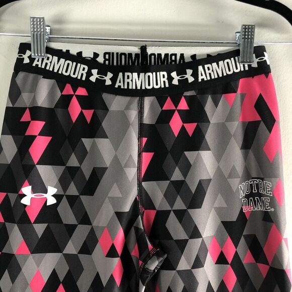 Under Armour Girls Youth Large Notre Dame Fighting Irish Workout Leggings - Picture 6 of 15